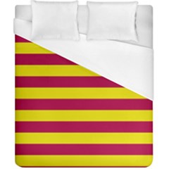 Red & Yellow Stripesi Duvet Cover (california King Size) by norastpatrick