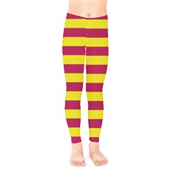 Red & Yellow Stripesi Kids  Legging