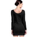  Black Lite!  Long Sleeve Velvet Bodycon Dress View2