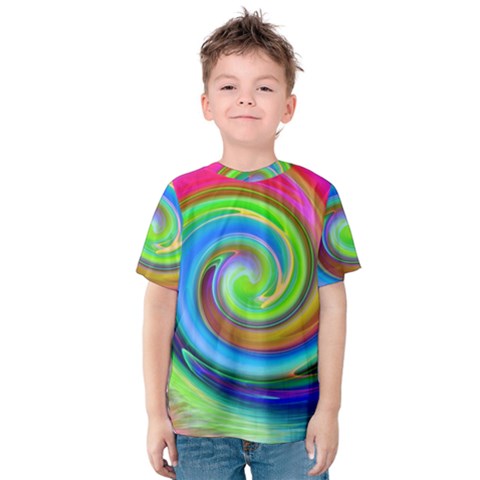 Rainbow Twist Kids  Cotton Tee by norastpatrick