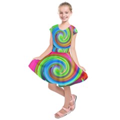 Rainbow Twist Kids  Short Sleeve Dress