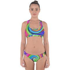 Rainbow Twist Cross Back Hipster Bikini Set