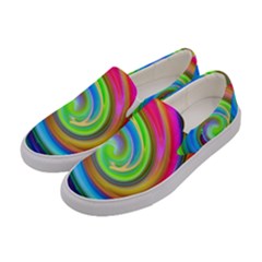 Rainbow Twist Women s Canvas Slip Ons by norastpatrick