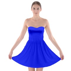 Blue! Blue! Blue! Strapless Bra Top Dress