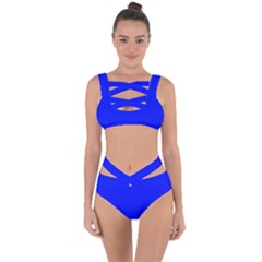 Blue! Blue! Blue! Bandaged Up Bikini Set 