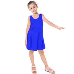 Blue! Blue! Blue! Kids  Sleeveless Dress by norastpatrick