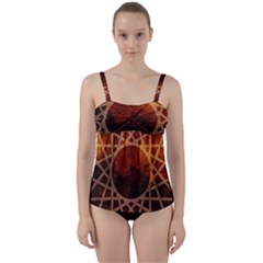 World Spice! Twist Front Tankini Set