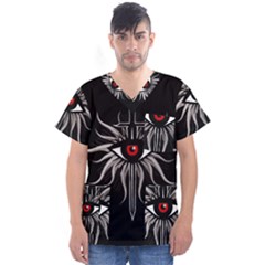 Inquisition Symbol Men s V-neck Scrub Top