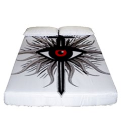 Inquisition Symbol Fitted Sheet (queen Size) by Valentinaart