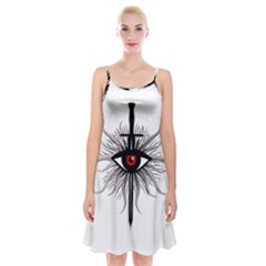 Inquisition Symbol Spaghetti Strap Velvet Dress by Valentinaart