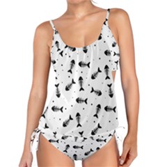 Fish Bones Pattern Tankini Set