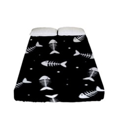 Fish Bones Pattern Fitted Sheet (full/ Double Size) by Valentinaart