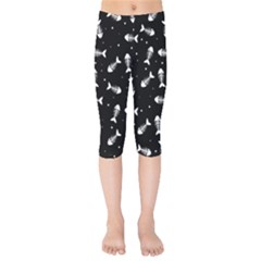 Fish Bones Pattern Kids  Capri Leggings 