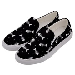 Fish Bones Pattern Men s Canvas Slip Ons