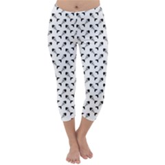 Fish Bones Pattern Capri Winter Leggings 