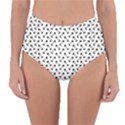 Fish bones pattern Reversible High-Waist Bikini Bottoms View1