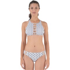 Fish Bones Pattern Perfectly Cut Out Bikini Set