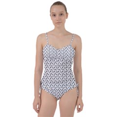 Fish Bones Pattern Sweetheart Tankini Set