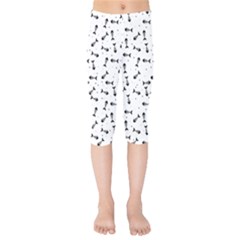 Fish Bones Pattern Kids  Capri Leggings 