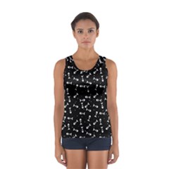 Fish Bones Pattern Sport Tank Top  by Valentinaart