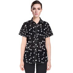 Fish Bones Pattern Women s Short Sleeve Shirt