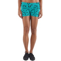 Fish Bones Pattern Yoga Shorts