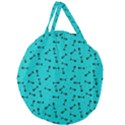 Fish bones pattern Giant Round Zipper Tote View2