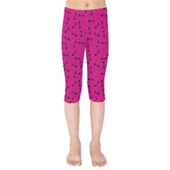 Fish Bones Pattern Kids  Capri Leggings 