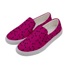 Fish Bones Pattern Women s Canvas Slip Ons