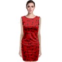 Fish bones pattern Classic Sleeveless Midi Dress View1