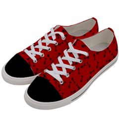 Fish Bones Pattern Women s Low Top Canvas Sneakers