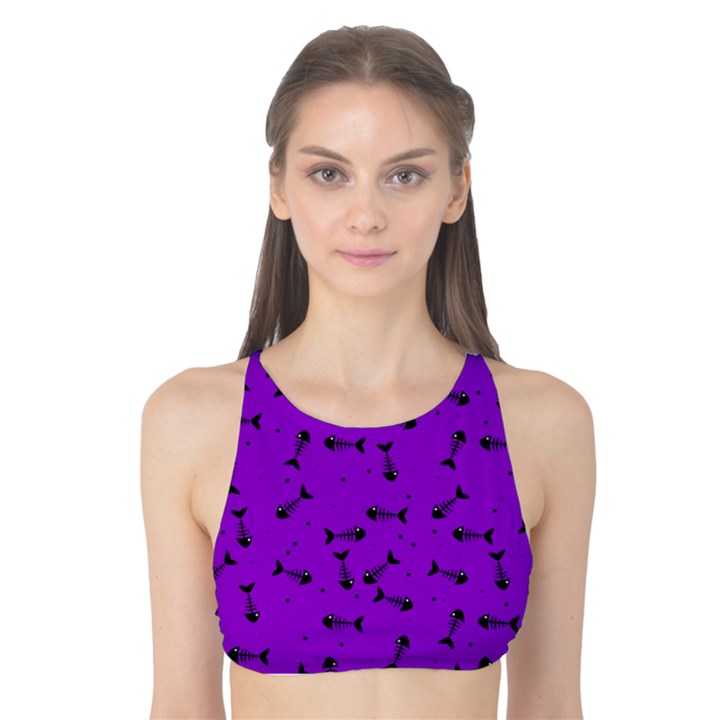 Fish bones pattern Tank Bikini Top