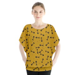 Fish Bones Pattern Blouse