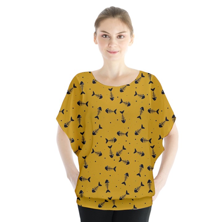 Fish bones pattern Blouse