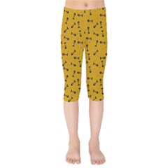 Fish Bones Pattern Kids  Capri Leggings 