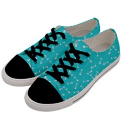 Fish Bones Pattern Men s Low Top Canvas Sneakers