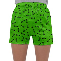 Fish Bones Pattern Sleepwear Shorts