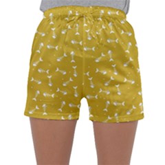 Fish Bones Pattern Sleepwear Shorts