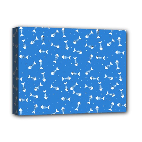 Fish bones pattern Deluxe Canvas 16  x 12  