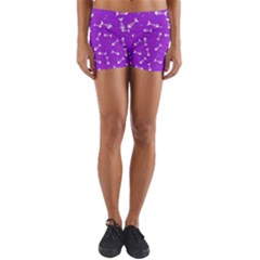 Fish Bones Pattern Yoga Shorts