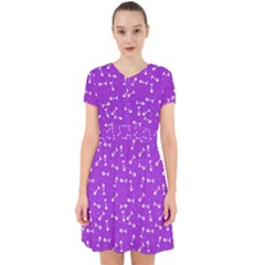 Fish Bones Pattern Adorable In Chiffon Dress