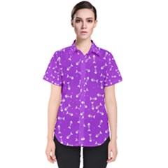 Fish Bones Pattern Women s Short Sleeve Shirt