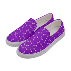 Fish Bones Pattern Women s Canvas Slip Ons