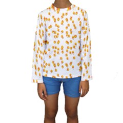 Candy Corn Kids  Long Sleeve Swimwear by Valentinaart