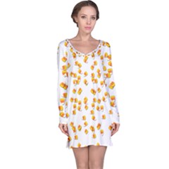 Candy Corn Long Sleeve Nightdress by Valentinaart