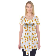 Candy Corn Short Sleeve Tunic  by Valentinaart