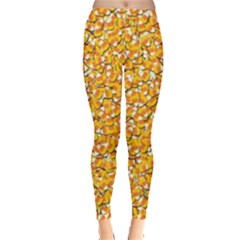 Candy Corn Leggings  by Valentinaart