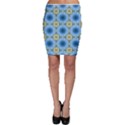 blue nice Daisy flower ang yellow squares Bodycon Skirt View1