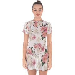 Downloadv Drop Hem Mini Chiffon Dress by MaryIllustrations