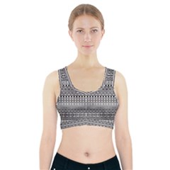 Aztec Influence Pattern Sports Bra With Pocket by ValentinaDesign